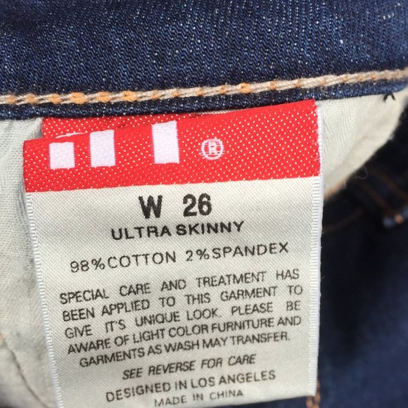 !it ultra skinny blue denim jeans - size W 26 - Picture 6 of 9